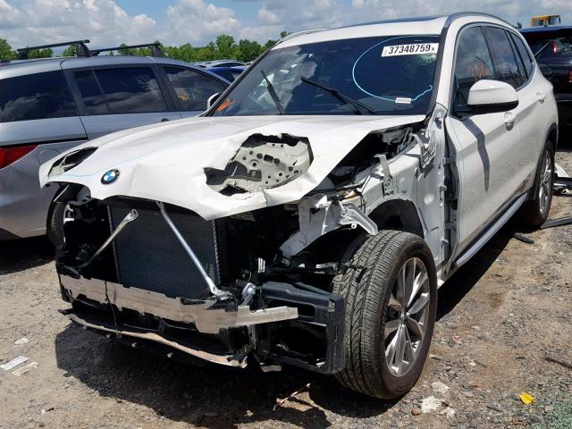 5UXTR7C59KLF35267 - 2019 BMW X3 SDRIVE3 WHITE photo 2