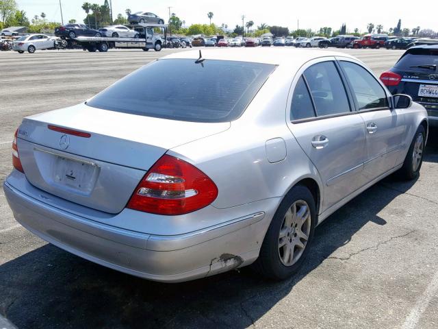 WDBUF65J94A442472 - 2004 MERCEDES-BENZ E 320 SILVER photo 4