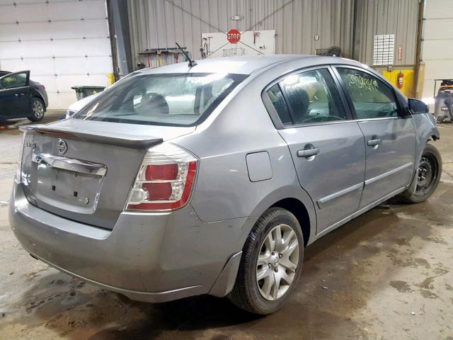 3N1AB6AP3CL677454 - 2012 NISSAN SENTRA 2.0 GRAY photo 4