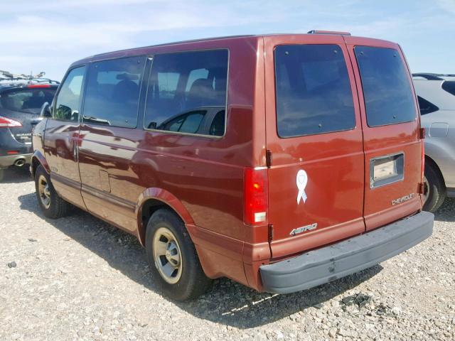 1GNDM19W5XB111863 - 1999 CHEVROLET ASTRO MAROON photo 3