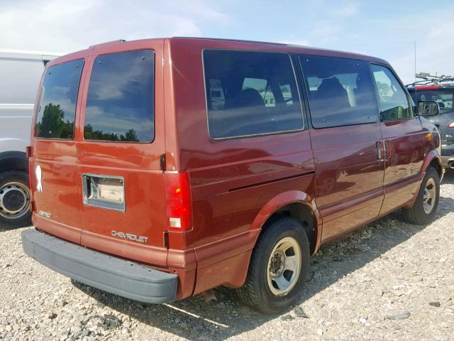 1GNDM19W5XB111863 - 1999 CHEVROLET ASTRO MAROON photo 4