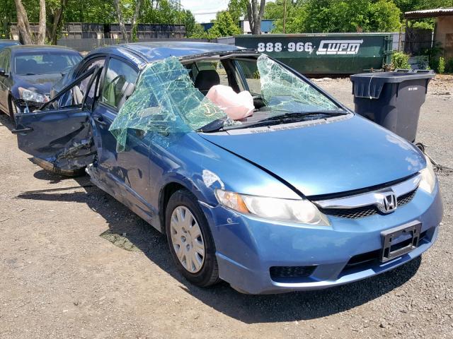 2HGFA16329H519656 - 2009 HONDA CIVIC VP BLUE photo 1