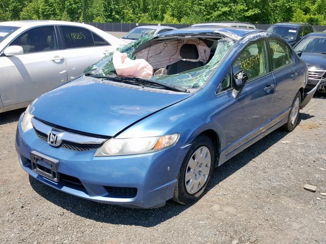 2HGFA16329H519656 - 2009 HONDA CIVIC VP BLUE photo 2