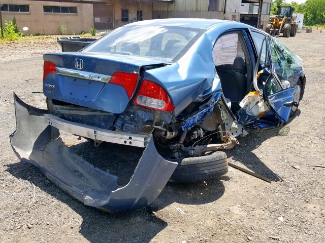 2HGFA16329H519656 - 2009 HONDA CIVIC VP BLUE photo 4