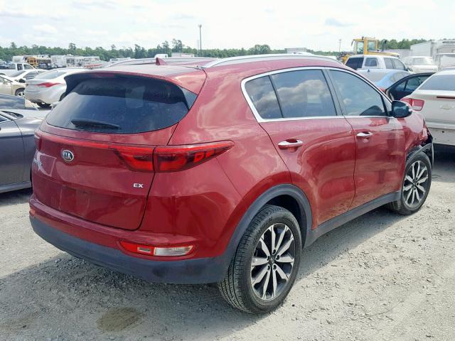 KNDPN3AC1J7400829 - 2018 KIA SPORTAGE E RED photo 4