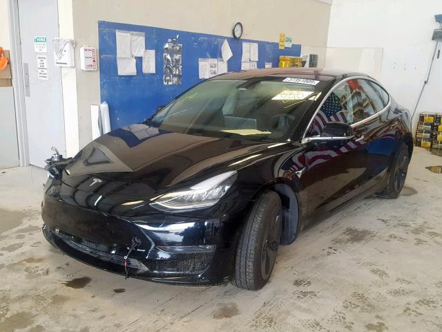 5YJ3E1EA6JF028040 - 2018 TESLA MODEL 3 BLACK photo 2