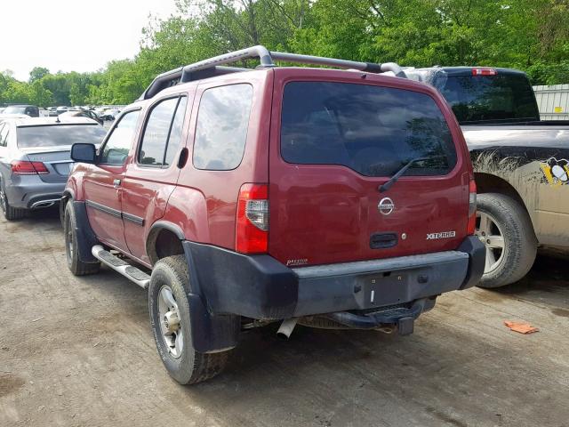 5N1ED28Y24C675266 - 2004 NISSAN XTERRA XE MAROON photo 3