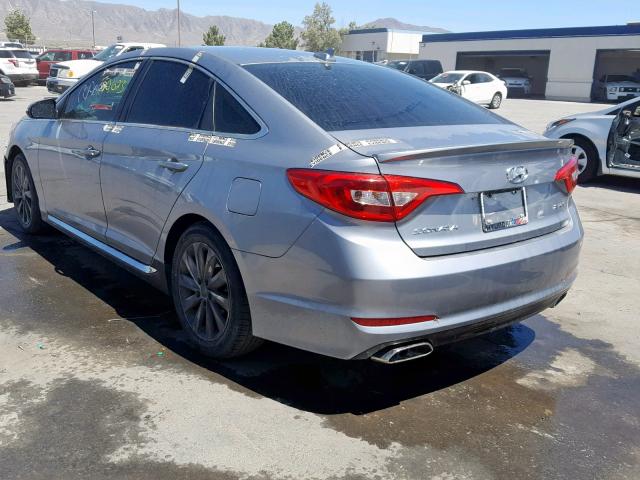 5NPE34AF1FH030112 - 2015 HYUNDAI SONATA SPO GRAY photo 3