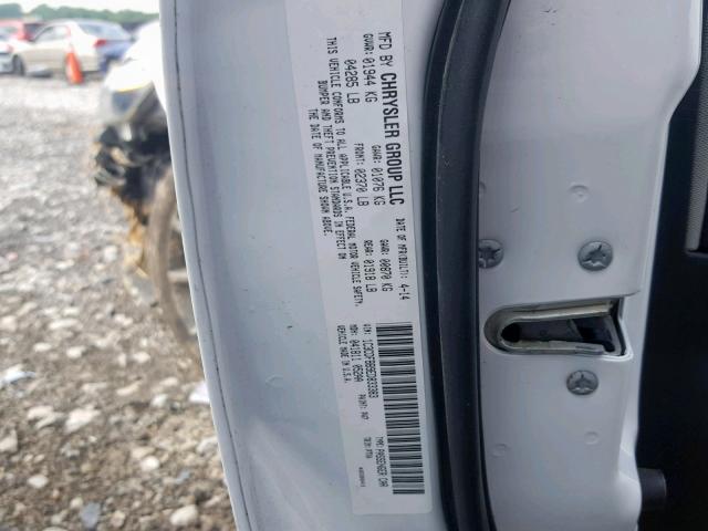 1C3CDFBB9ED833383 - 2014 DODGE DART SXT WHITE photo 10