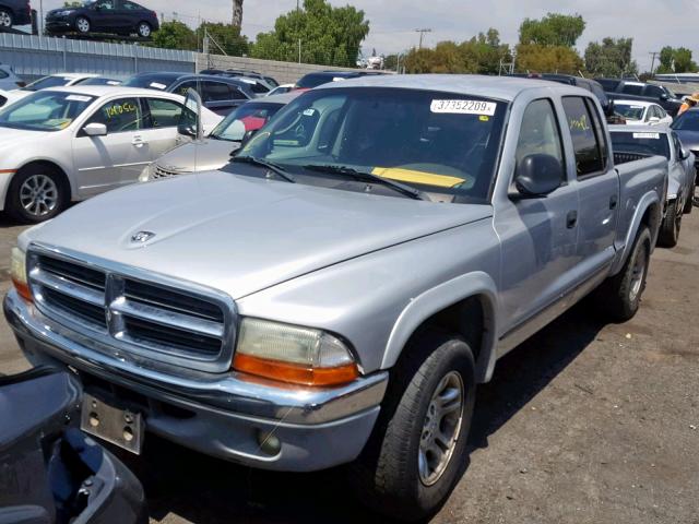 1B7HL48N72S669858 - 2002 DODGE DAKOTA QUA SILVER photo 2