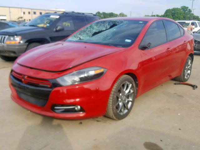 1C3CDFBAXDD150226 - 2013 DODGE DART SXT RED photo 2