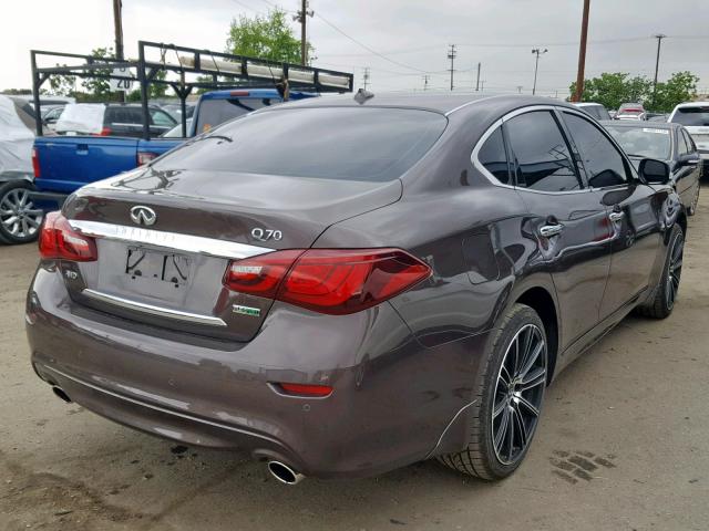 JN1BY1AR6FM560386 - 2015 INFINITI Q70 3.7 BROWN photo 4