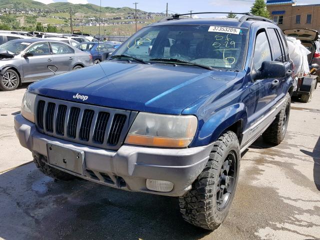 1J4GW58S6XC712113 - 1999 JEEP GRAND CHER BLUE photo 2