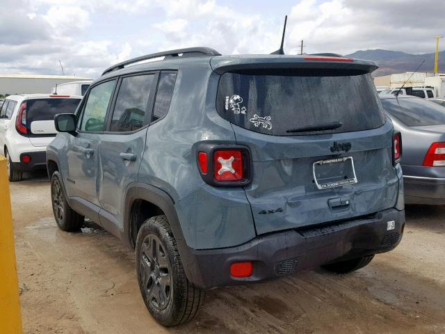 ZACCJBAB6JPH52299 - 2018 JEEP RENEGADE S GRAY photo 3