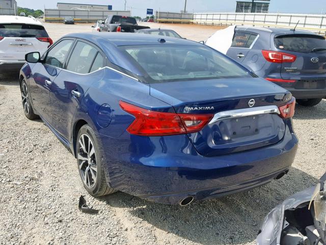 1N4AA6APXJC380034 - 2018 NISSAN MAXIMA 3.5 BLUE photo 3