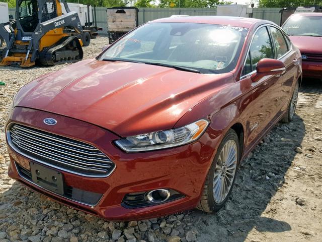 3FA6P0RU9ER377564 - 2014 FORD FUSION TIT RED photo 2