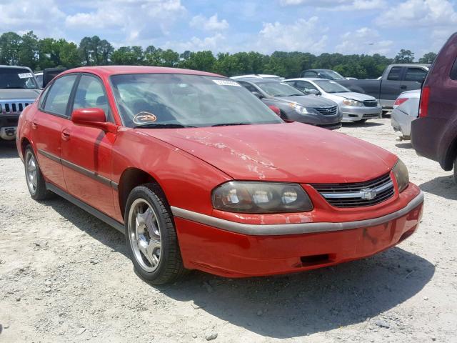 2G1WF52E459356391 - 2005 CHEVROLET IMPALA RED photo 1