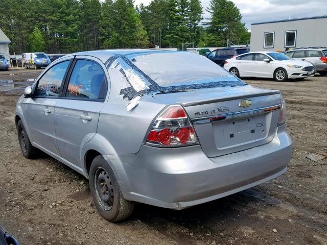 KL1TD5DE6BB181592 - 2011 CHEVROLET AVEO LS SILVER photo 3