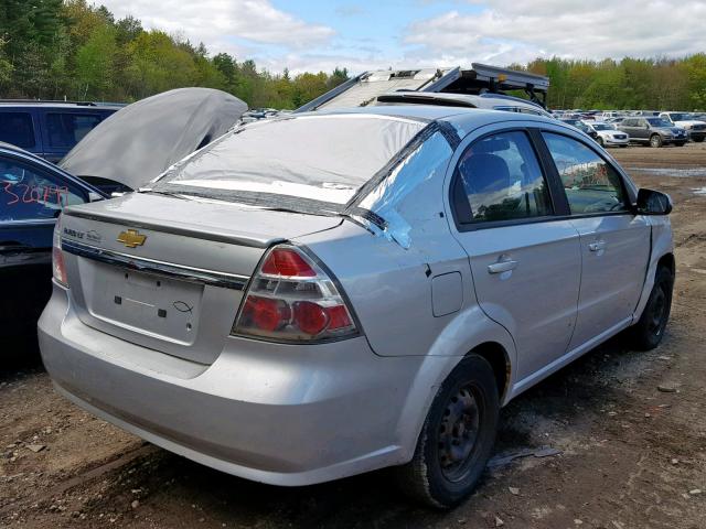 KL1TD5DE6BB181592 - 2011 CHEVROLET AVEO LS SILVER photo 4