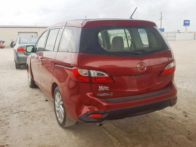 JM1CW2BL2D0149563 - 2013 MAZDA 5 RED photo 3