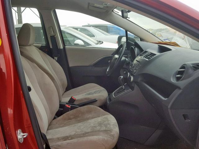 JM1CW2BL2D0149563 - 2013 MAZDA 5 RED photo 5