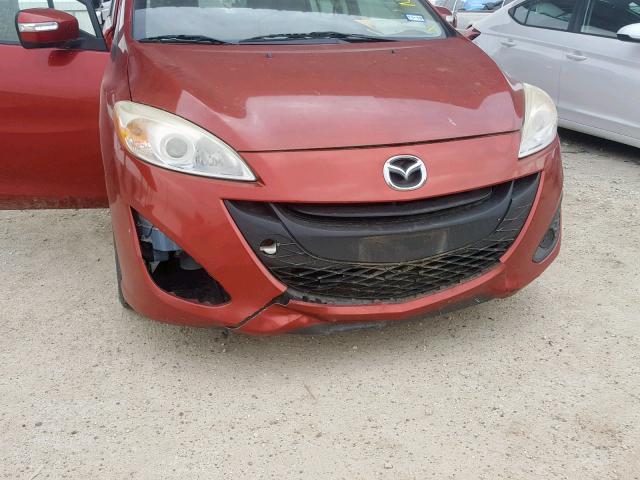 JM1CW2BL2D0149563 - 2013 MAZDA 5 RED photo 9