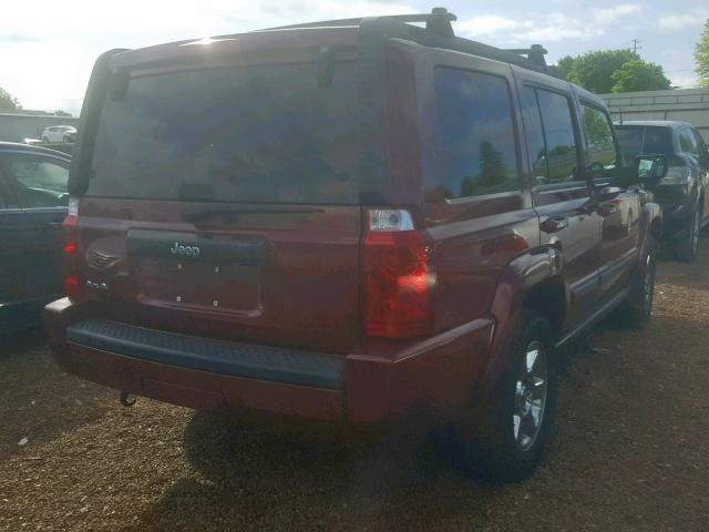 1J8HG48K47C628012 - 2007 JEEP COMMANDER 勃艮第红 照片 4