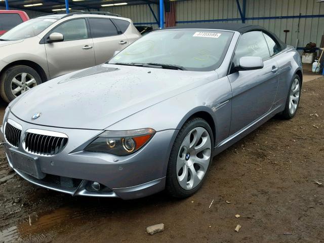 WBAEK13597CN84045 - 2007 BMW 650 I SILVER photo 2