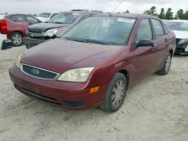 1FAFP34N26W162558 - 2006 FORD FOCUS ZX4 BURGUNDY photo 2