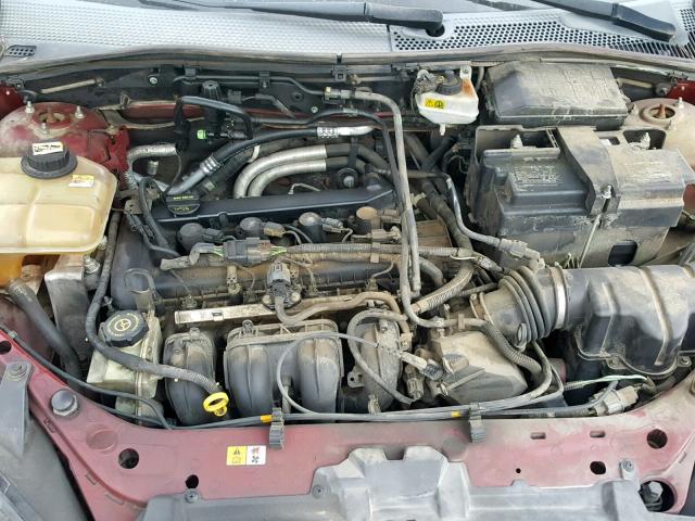 1FAFP34N26W162558 - 2006 FORD FOCUS ZX4 BURGUNDY photo 7