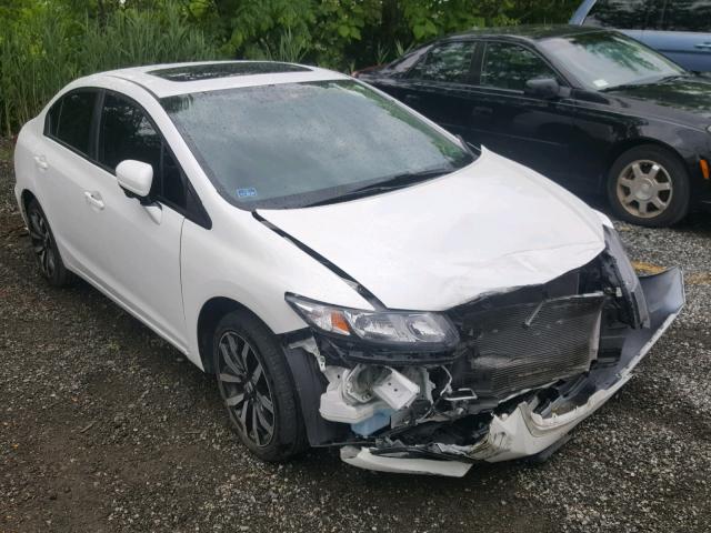 19XFB2F95FE212625 - 2015 HONDA CIVIC EXL WHITE photo 1