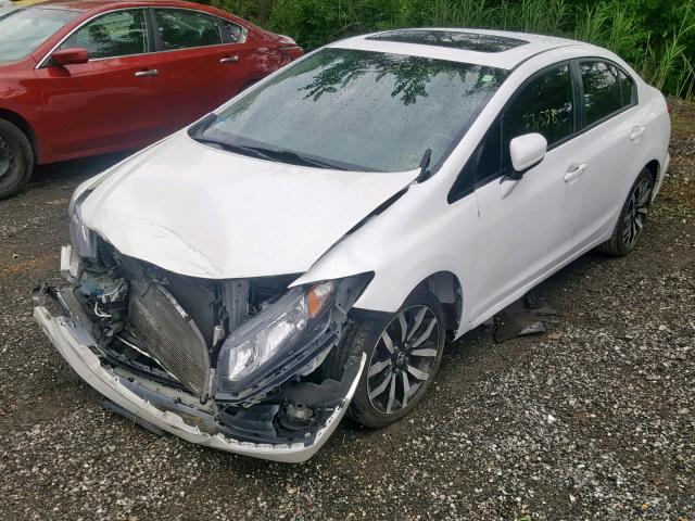 19XFB2F95FE212625 - 2015 HONDA CIVIC EXL WHITE photo 2