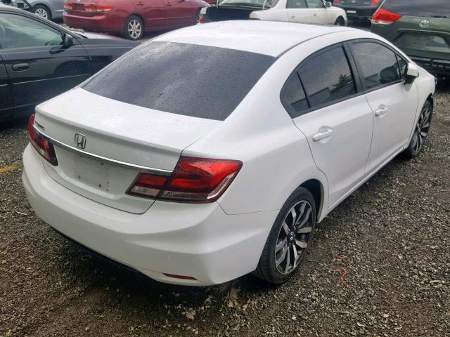 19XFB2F95FE212625 - 2015 HONDA CIVIC EXL WHITE photo 4