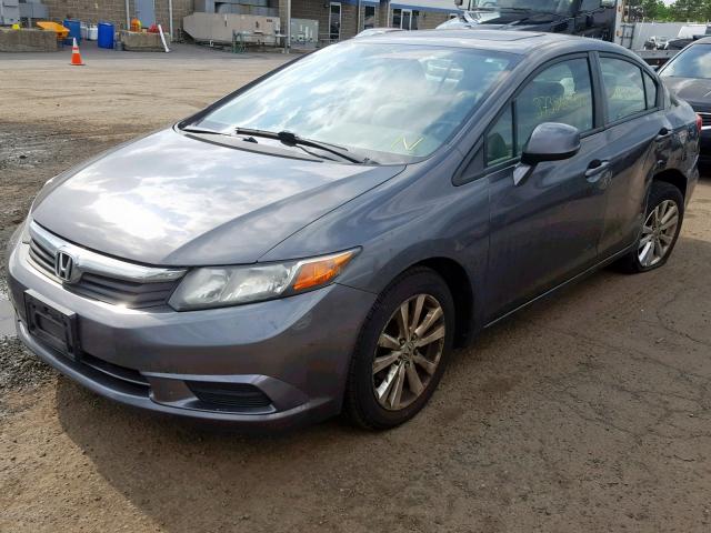 2HGFB2F94CH573443 - 2012 HONDA CIVIC EXL GRAY photo 2