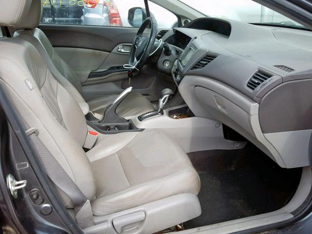 2HGFB2F94CH573443 - 2012 HONDA CIVIC EXL GRAY photo 5