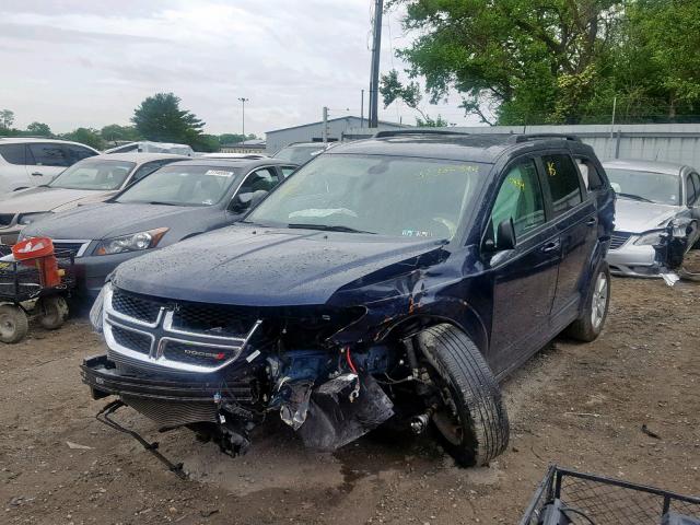 3C4PDCAB7JT518051 - 2018 DODGE JOURNEY SE BLUE photo 2