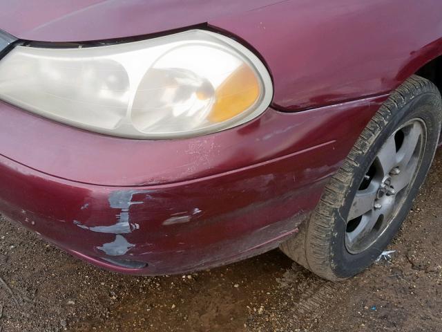 1MEFM66L6XK615443 - 1999 MERCURY MYSTIQUE L MAROON photo 9