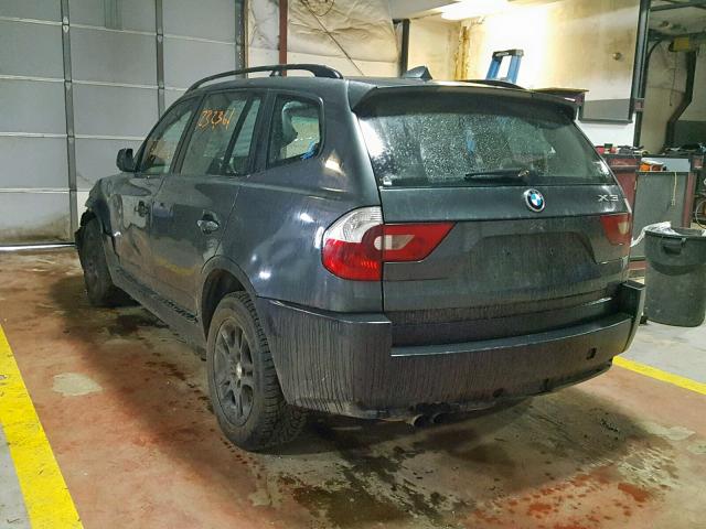 WBXPA73414WC35227 - 2004 BMW X3 2.5I BLUE photo 3