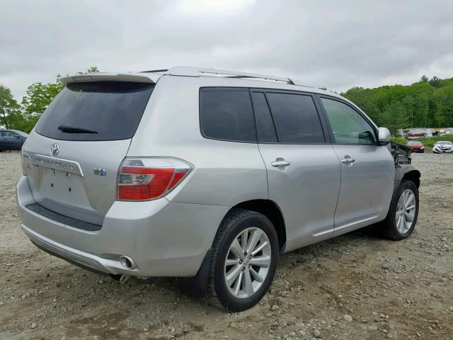 JTEEW41A882009897 - 2008 TOYOTA HIGHLANDER SILVER photo 4