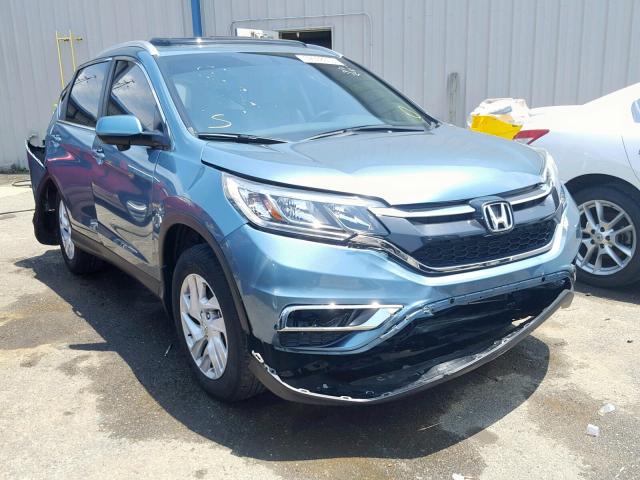 2HKRM3H78FH551948 - 2015 HONDA CR-V EXL BLUE photo 1