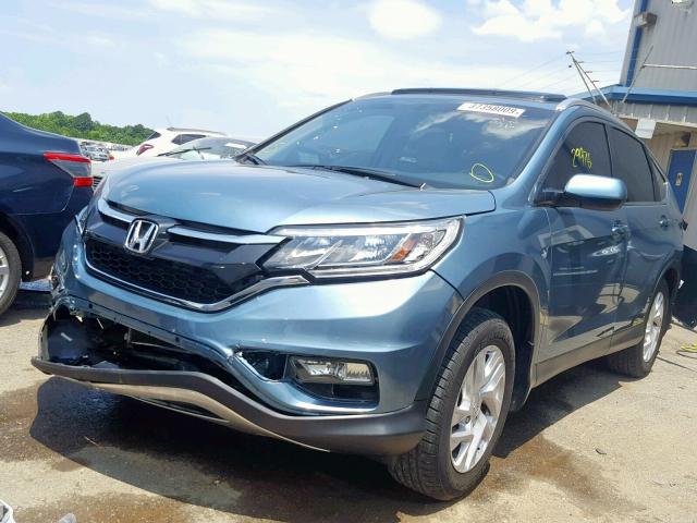 2HKRM3H78FH551948 - 2015 HONDA CR-V EXL BLUE photo 2