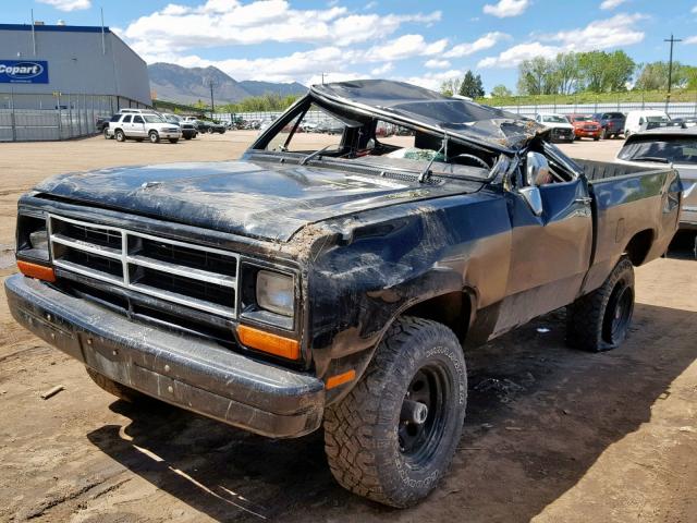 1B7HM16Z9KS083731 - 1989 DODGE W-SERIES W BLACK photo 2