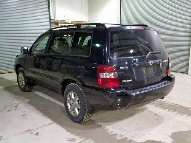 JTEEP21A340015498 - 2004 TOYOTA HIGHLANDER BLACK photo 3