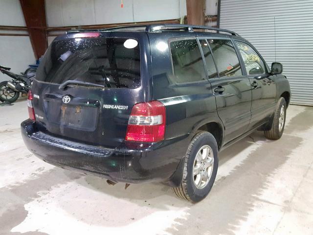 JTEEP21A340015498 - 2004 TOYOTA HIGHLANDER BLACK photo 4