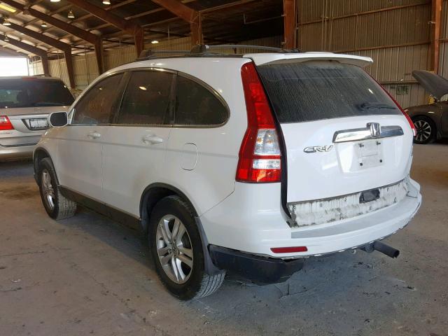 5J6RE3H78AL013309 - 2010 HONDA CR-V EXL WHITE photo 3