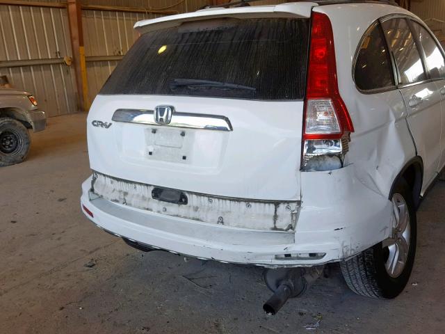 5J6RE3H78AL013309 - 2010 HONDA CR-V EXL WHITE photo 9