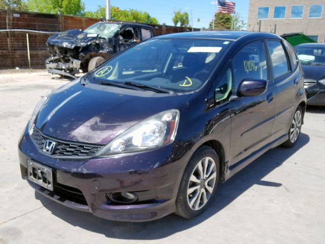 JHMGE8H61DC007498 - 2013 HONDA FIT SPORT PURPLE photo 2