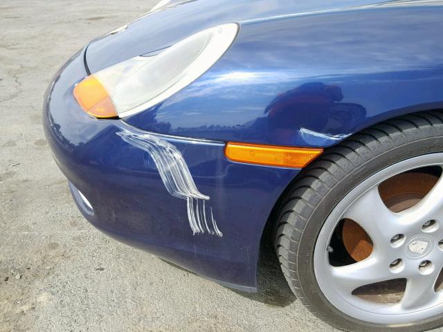 WP0CA29831U624044 - 2001 PORSCHE BOXSTER BLUE photo 9