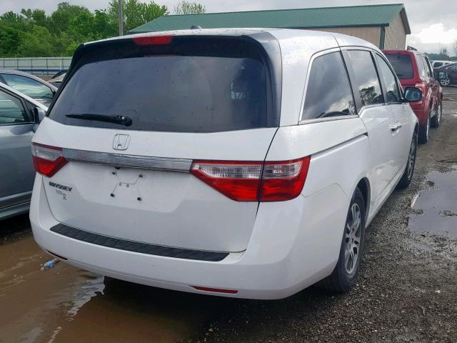 5FNRL5H63DB090644 - 2013 HONDA ODYSSEY EX WHITE photo 4