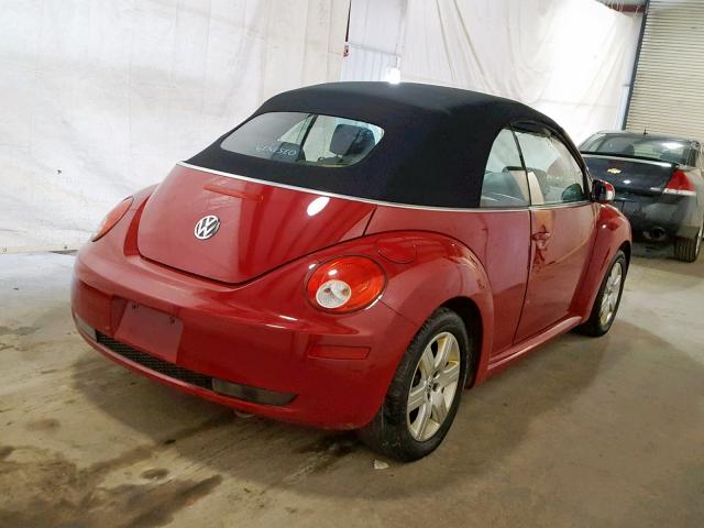 3VWRG31Y37M414371 - 2007 VOLKSWAGEN NEW BEETLE Կարմիր լուսանկար 4